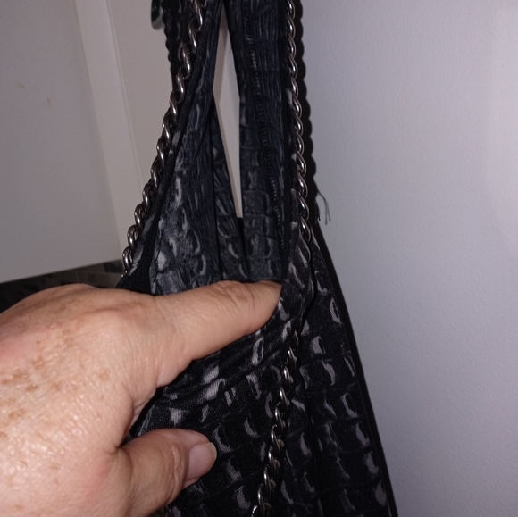 Guess Women's Double metallic
Gothic biker “CHAINLINK" tunic tank black Gray XXS - Picture 5 of 13